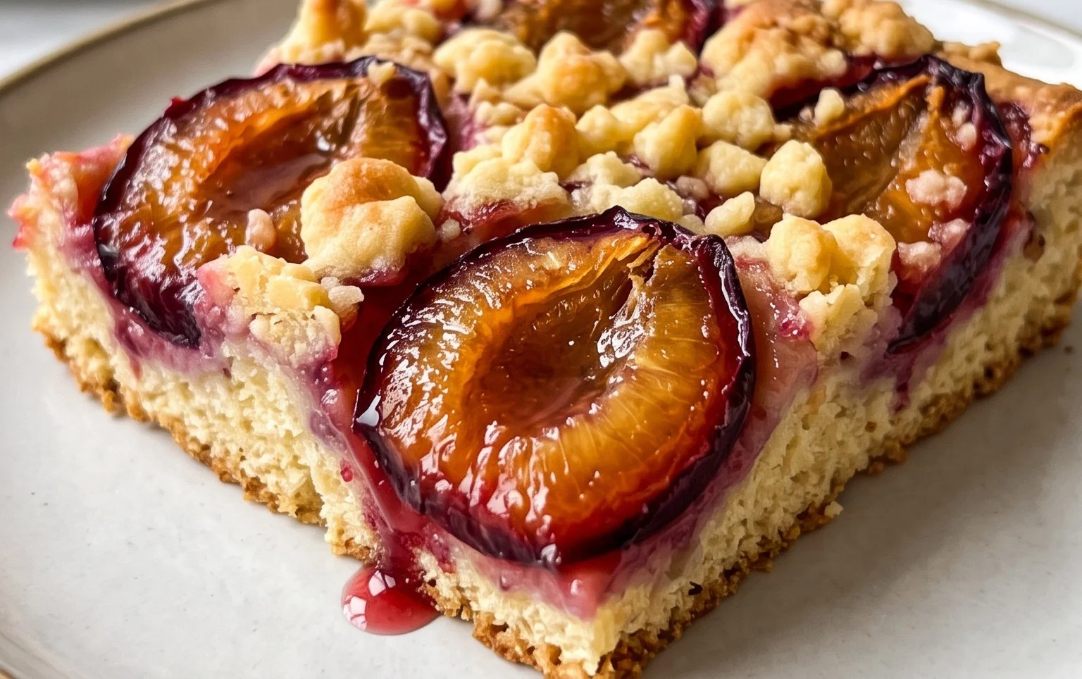 Pflaumenkuchen vom Blech mit Butterstreuseln